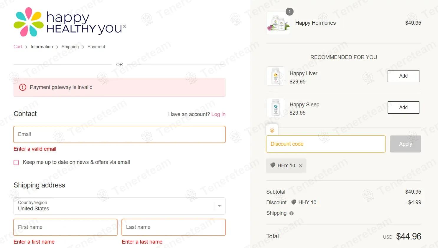 Happy Healthy You coupon code: 10% off with HHY-10. Tested and valid as 9 months ago.