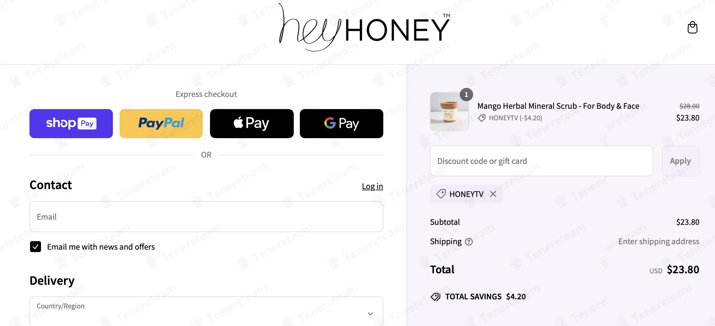 Hey Honey coupon code: 15% off with HONEYTV. Tested and valid as 1 year ago.