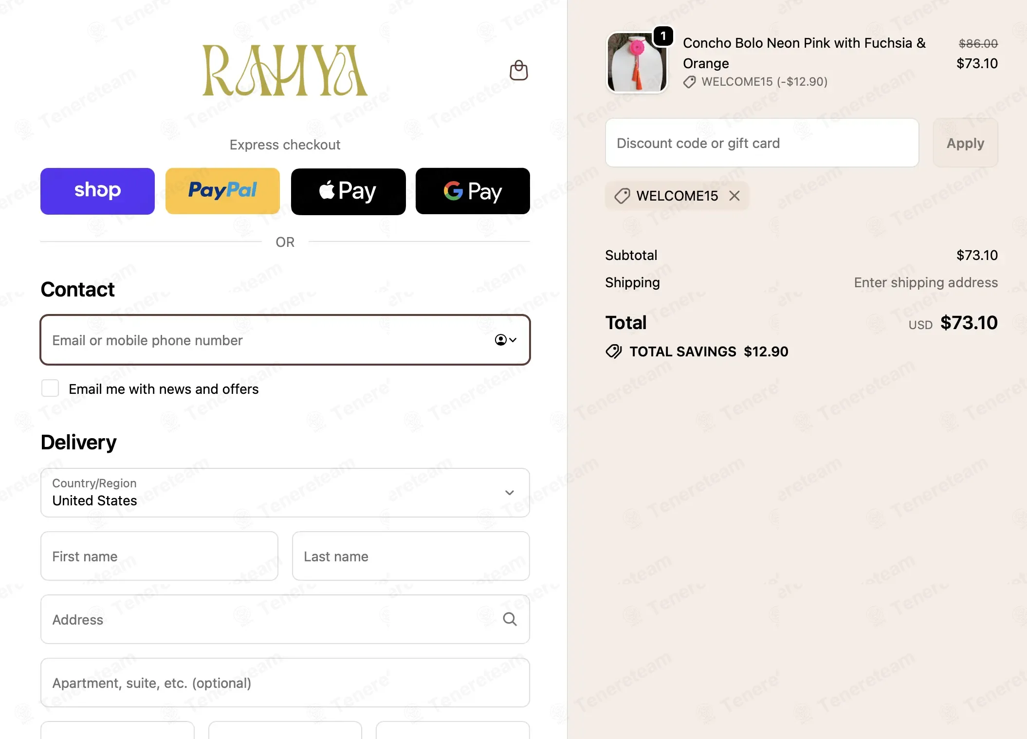 Rahya Jewelry Design coupon code: 15% off with welcome15. Tested and valid as 1 month ago.