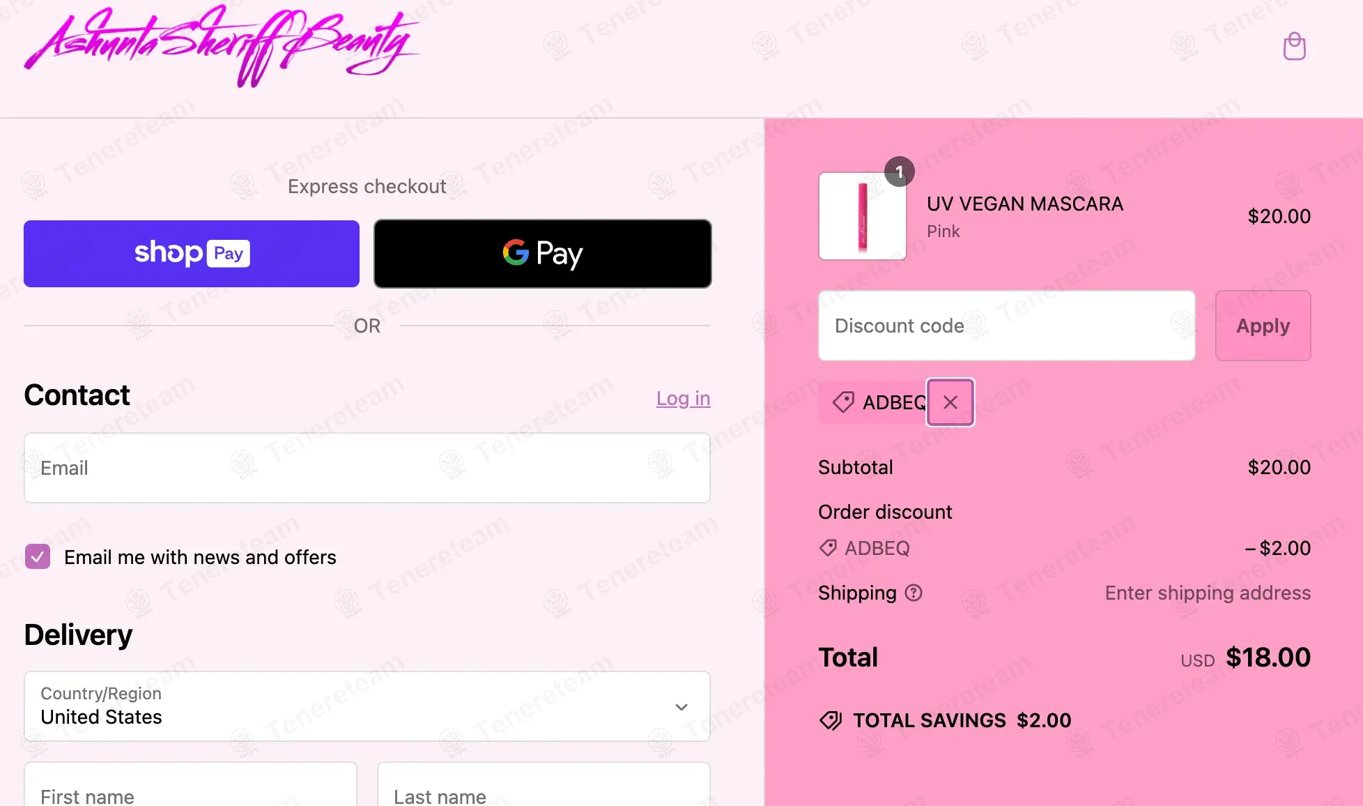 Ashunta Sheriff Beauty coupon code: 10% off with ADBEQ. Tested and valid as 1 year ago.