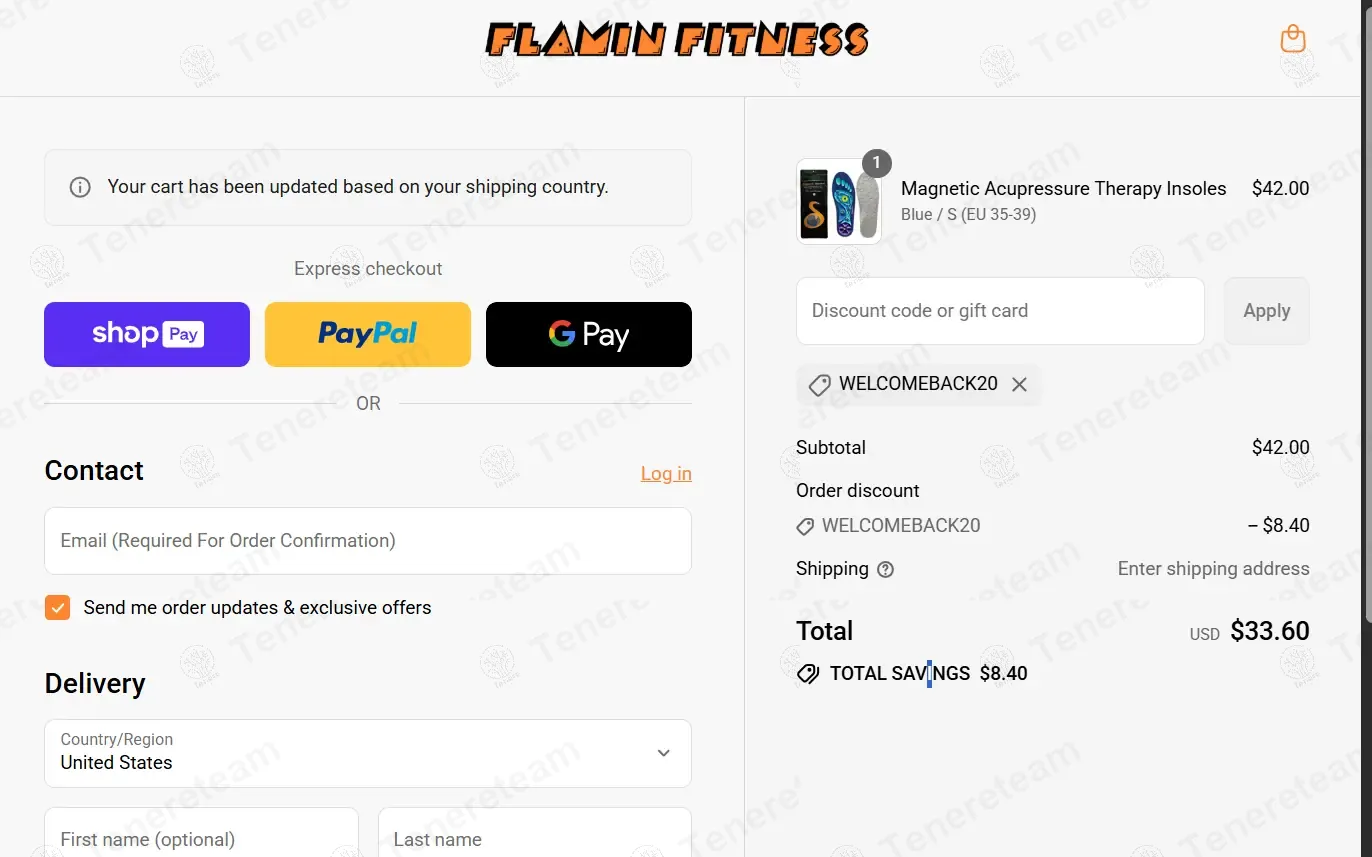 Flamin Fitness coupon code: 20% off with WELCOMEBACK20. Tested and valid as 11 months ago.