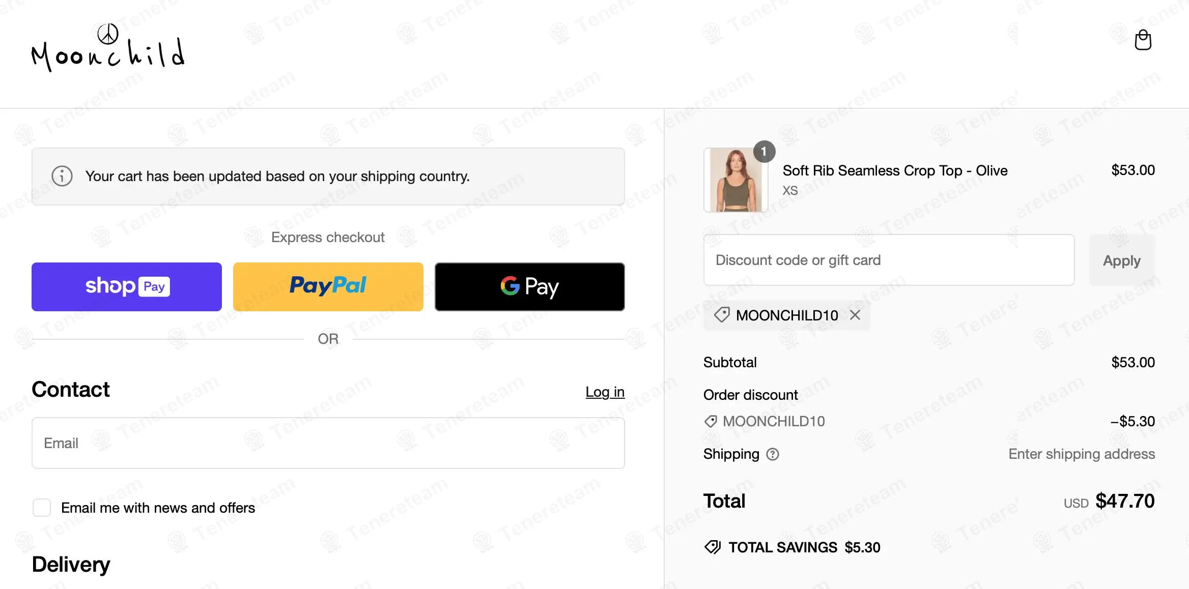 Moonchild Yogawear coupon code: 10% off with MOONCHILD10. Tested and valid as 1 year ago.