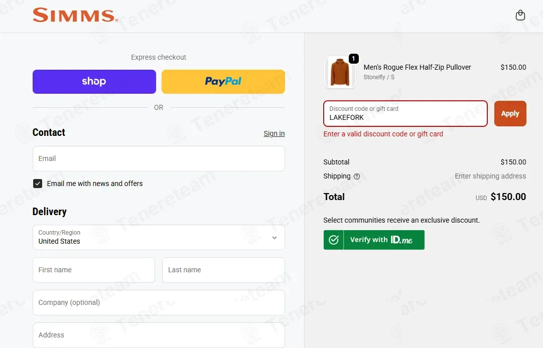 Simms coupon code: Sale off with LAKEFORK. Tested and valid as 22 hours ago.