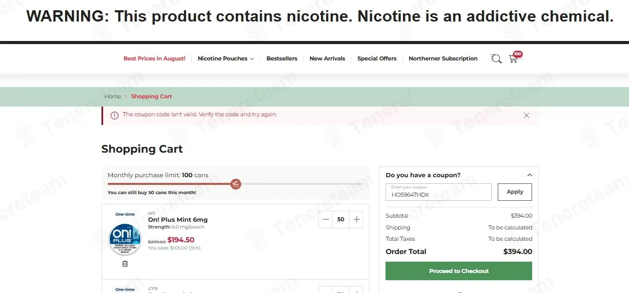 Northerner coupon code: 10% off with HO59647HDX. Tested and valid as 1 week ago.