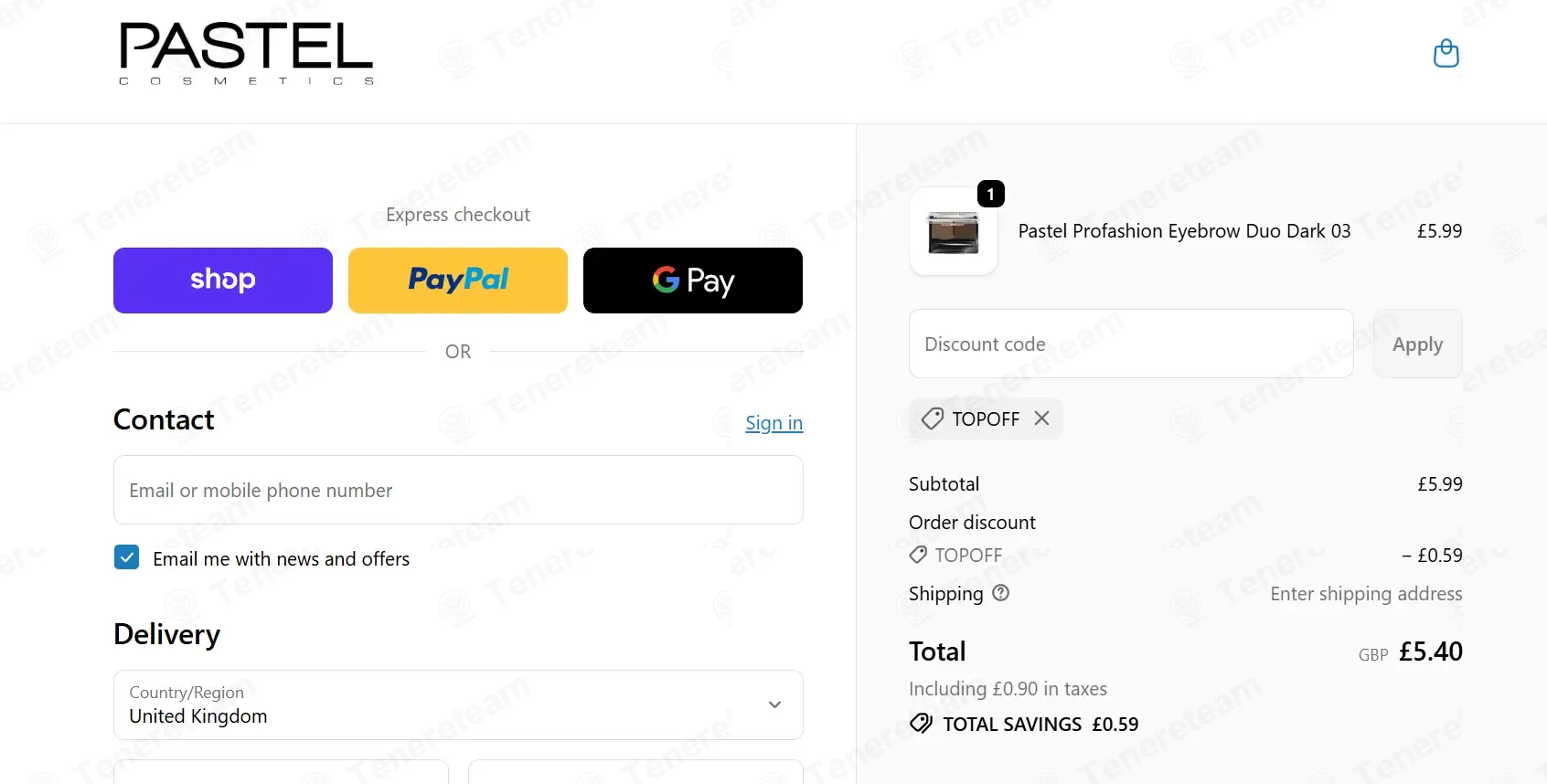 Pastel Cosmetics UK coupon code: 10% off with TOPOFF. Tested and valid as 2 months ago.