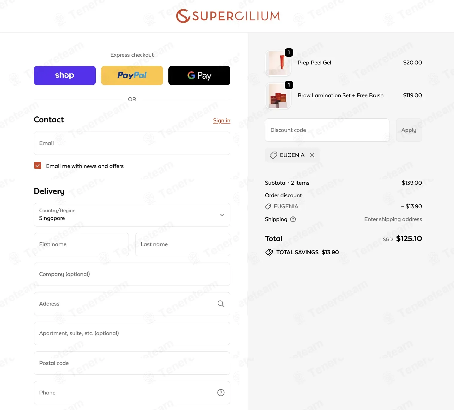 Supercilium DE coupon code: 10% off with EUGENIA. Tested and valid as 1 week ago.