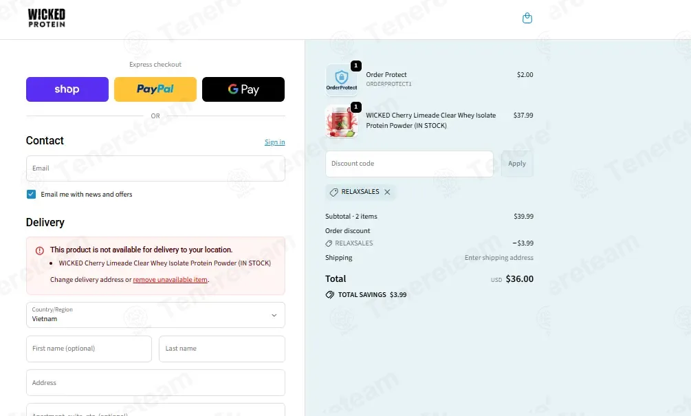 Wicked Protein coupon code: 10% off with RELAXSALES. Tested and valid as 3 weeks ago.