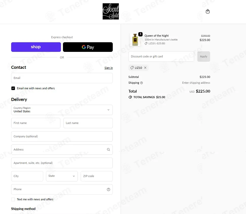 Scent Split coupon code: 10% off with LIZ10. Tested and valid as 1 month ago.