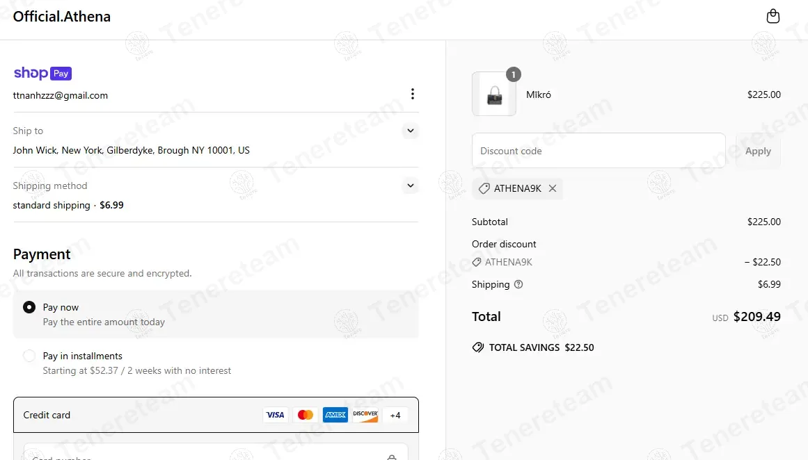 The Official Athena coupon code: 10% off with ATHENA9K. Tested and valid as 1 year ago.
