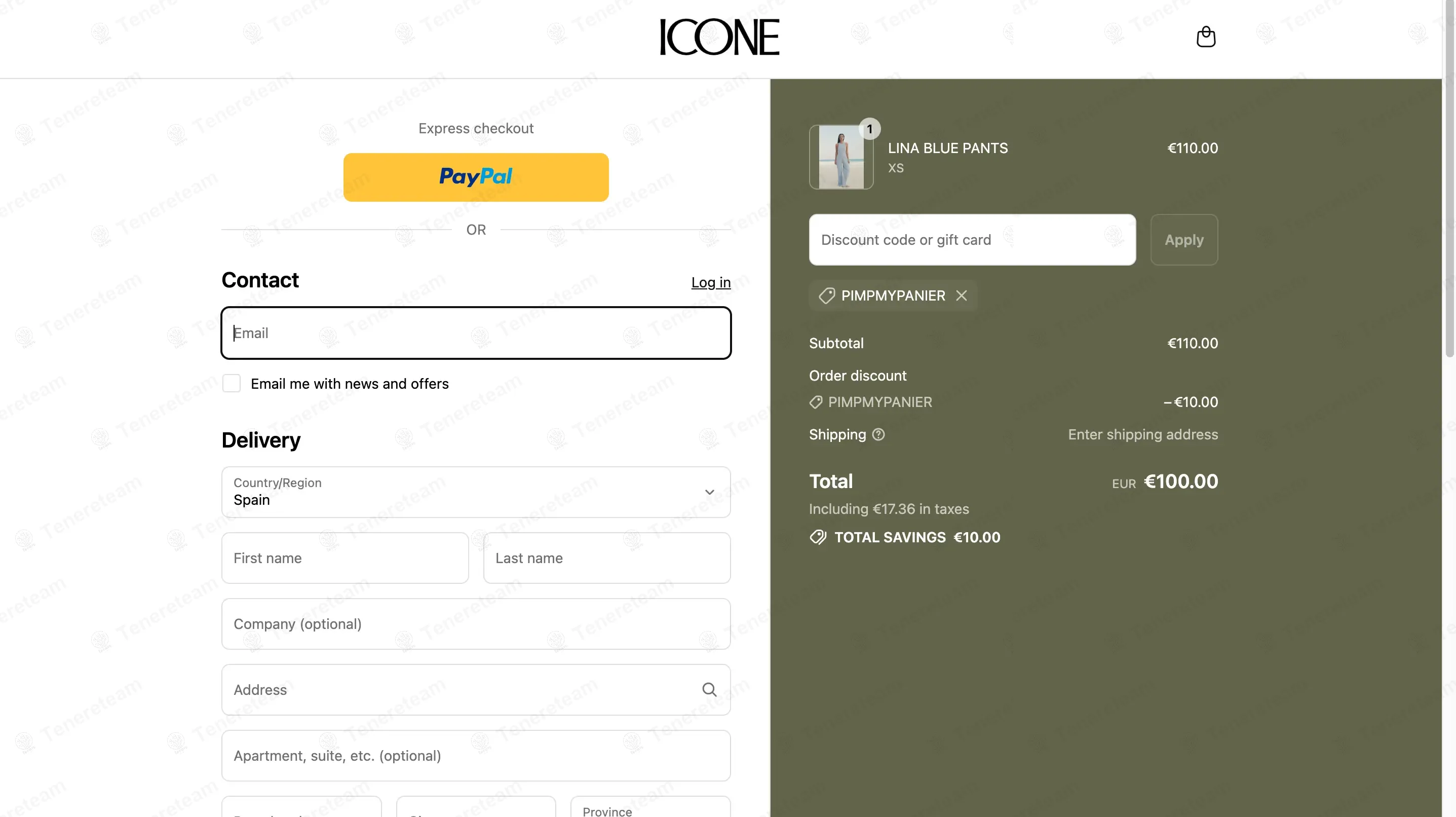 Icone Lingerie coupon code: 10% off with PIMPMYPANIER. Tested and valid as 11 months ago.