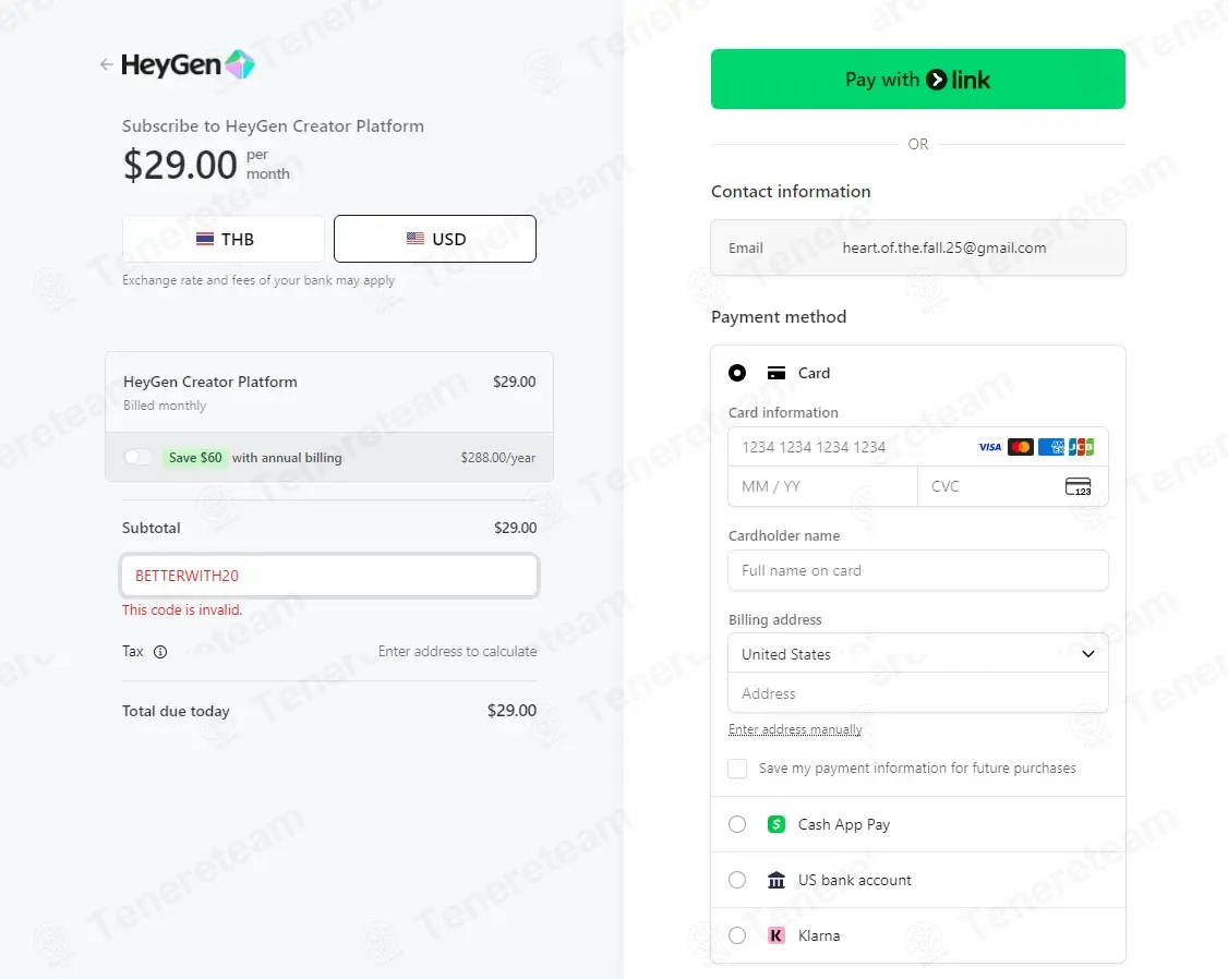HeyGen coupon code: 20% off with BETTERWITH20. Tested and valid as 1 month ago.