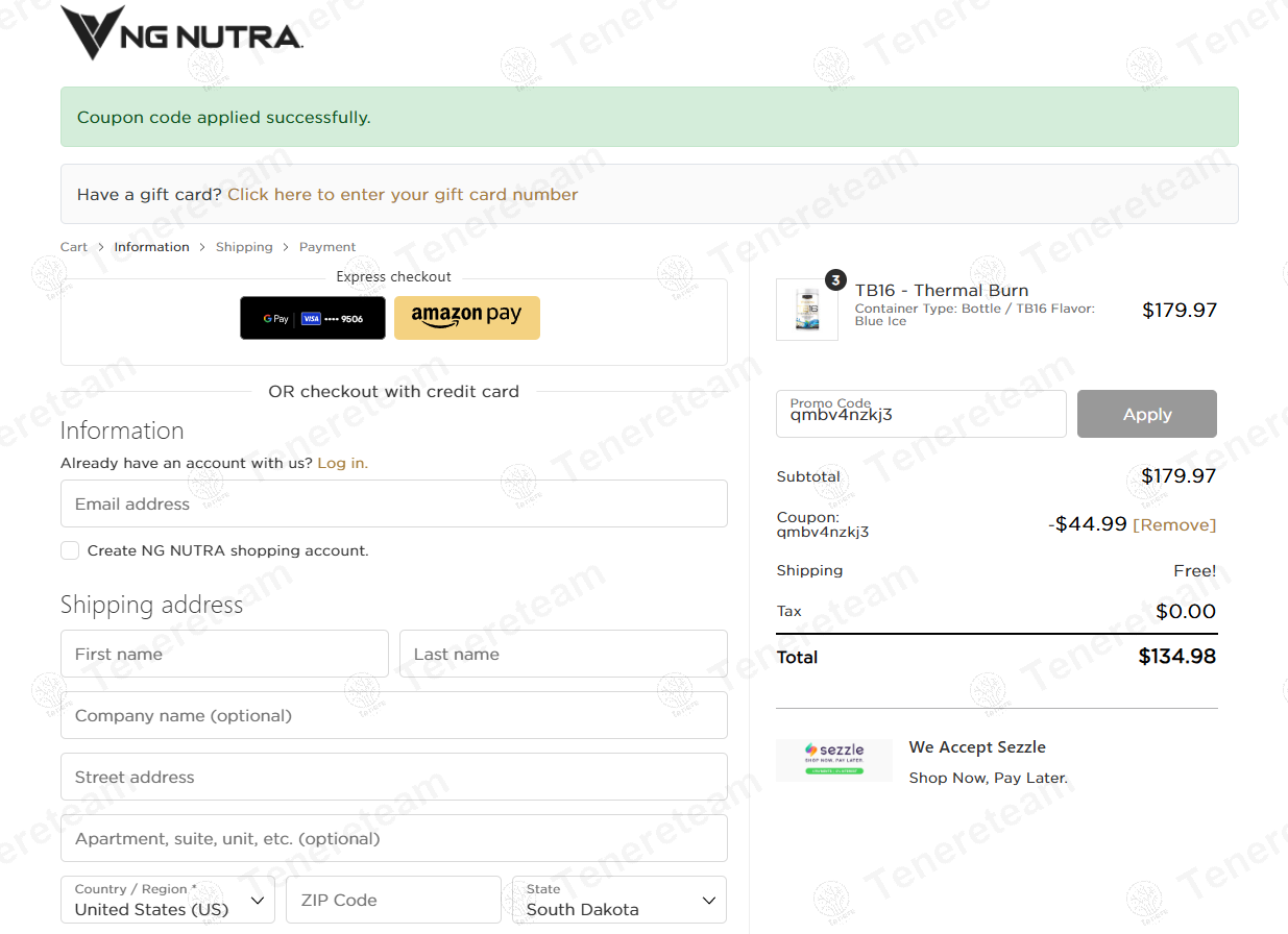 Ng Nutra coupon code: 25% off with qmbv4nzkj3. Tested and valid as 1 year ago.