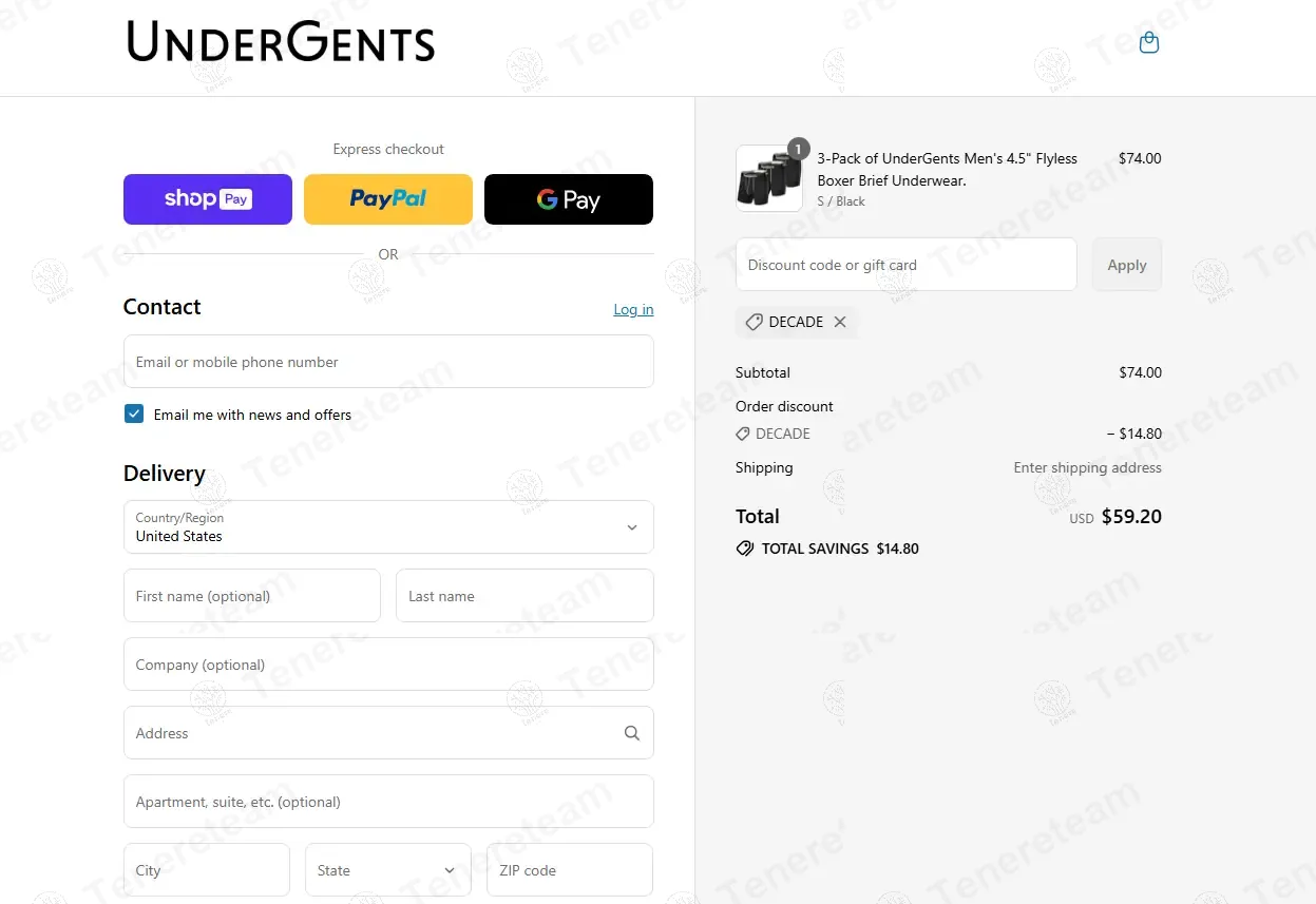 Under Gents coupon code: 20% off with DECADE. Tested and valid as 1 year ago.