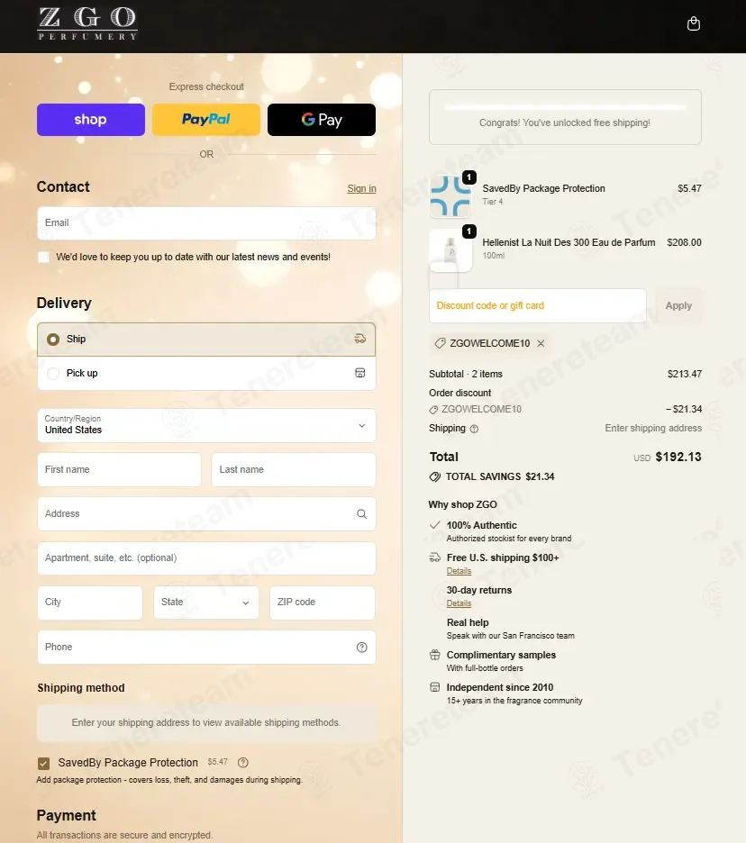 Zgo Perfumery coupon code: 10% off with ZGOWELCOME10. Tested and valid as 8 months ago.