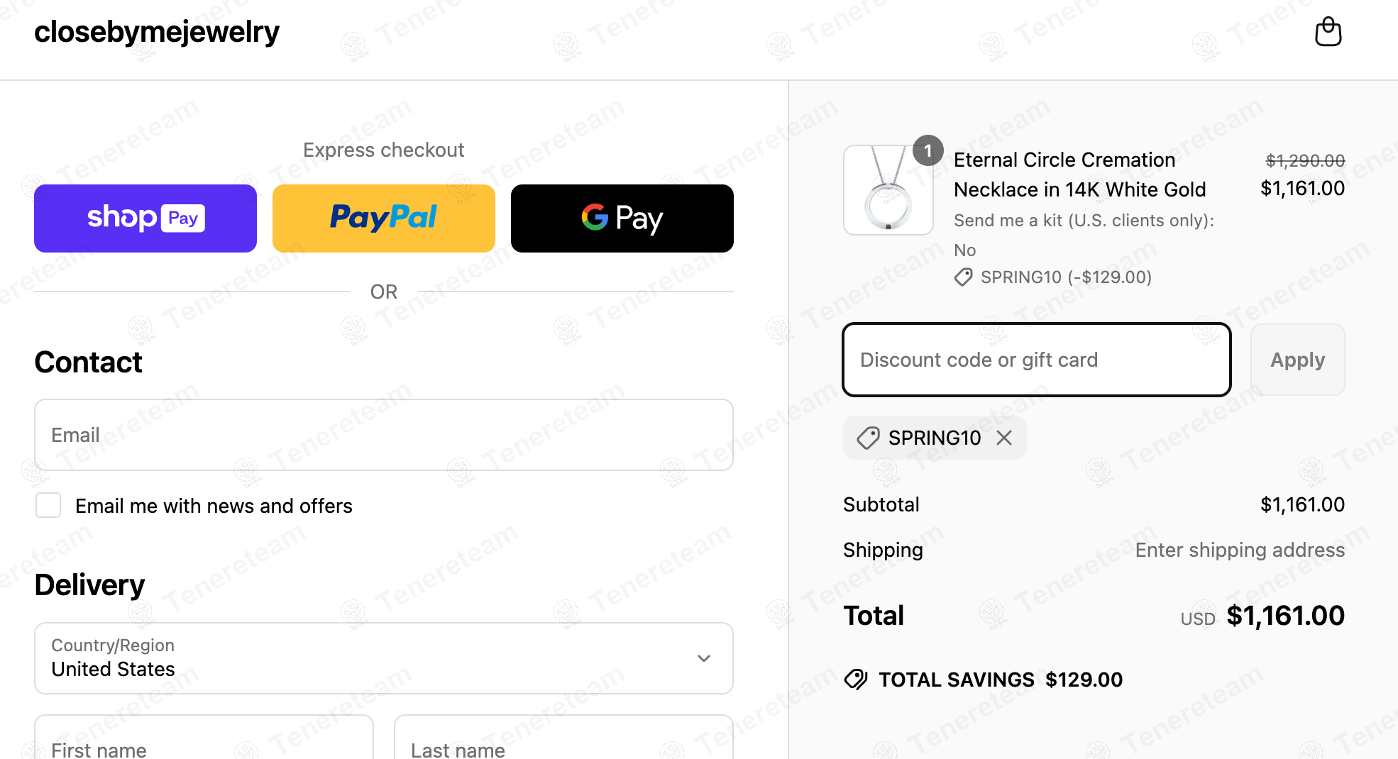 Close By Me Jewelry coupon code: 10% off with SPRING10. Tested and valid as 1 year ago.