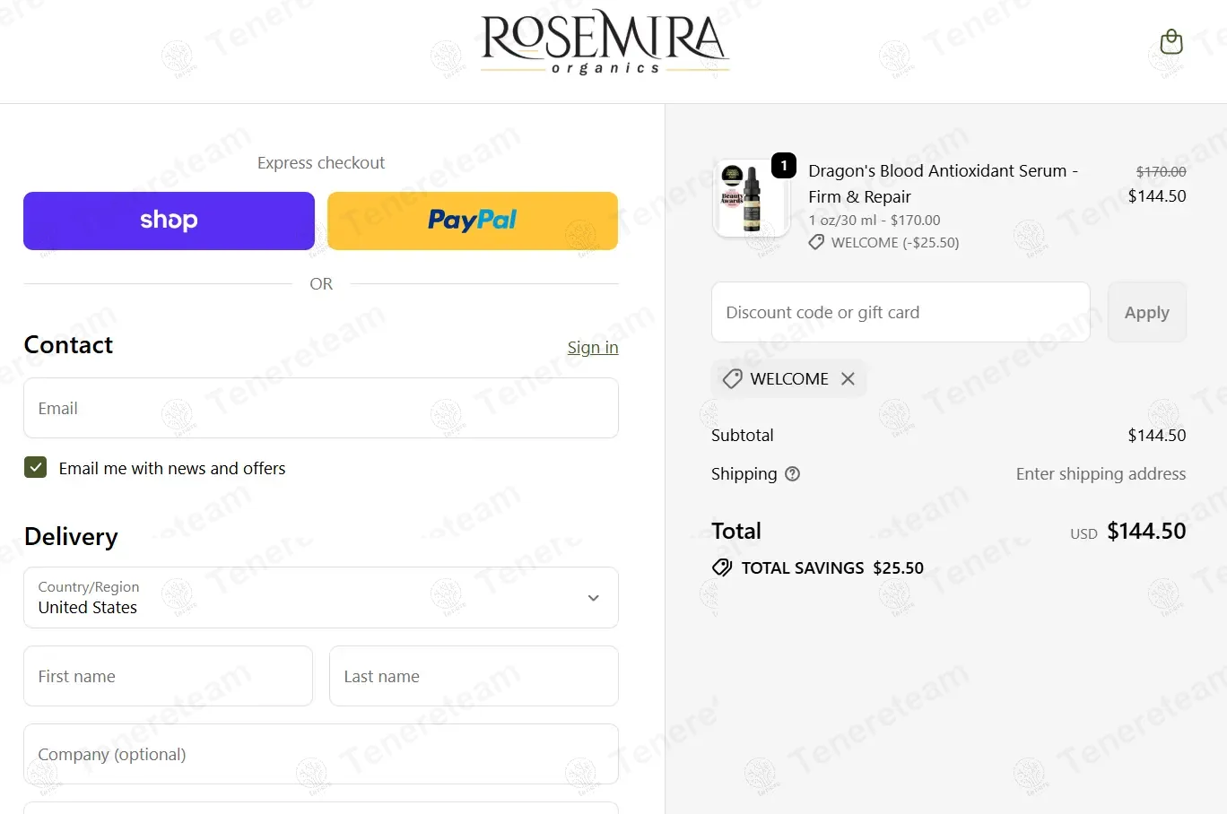 Rosemira coupon code: 15% off with WELCOME. Tested and valid as 8 months ago.