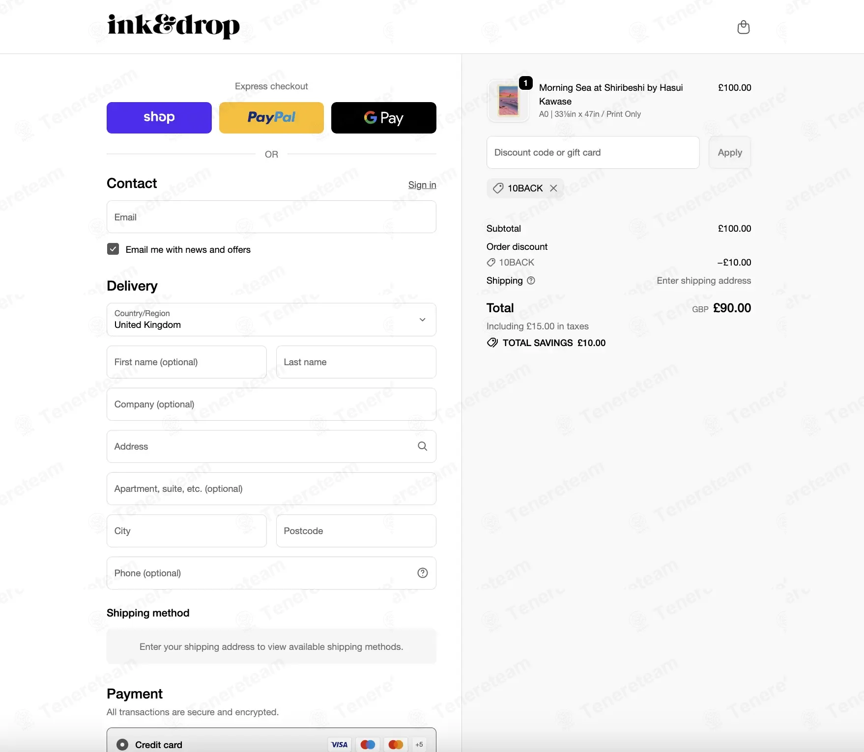 InkAndDrop coupon code: 10% off with 10BACK. Tested and valid as 1 month ago.