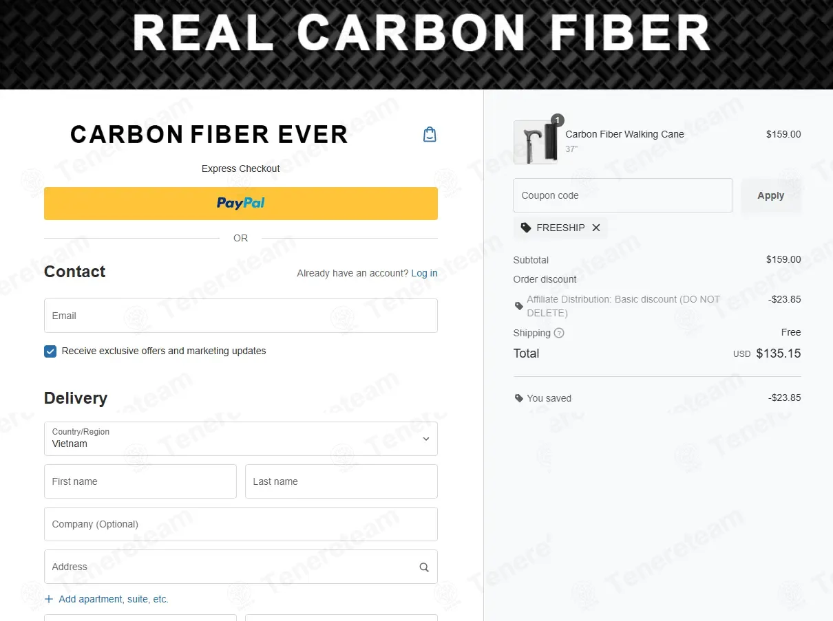 Carbon Fiber Ever coupon code: Sale off with FREESHIP. Tested and valid as 1 week ago.