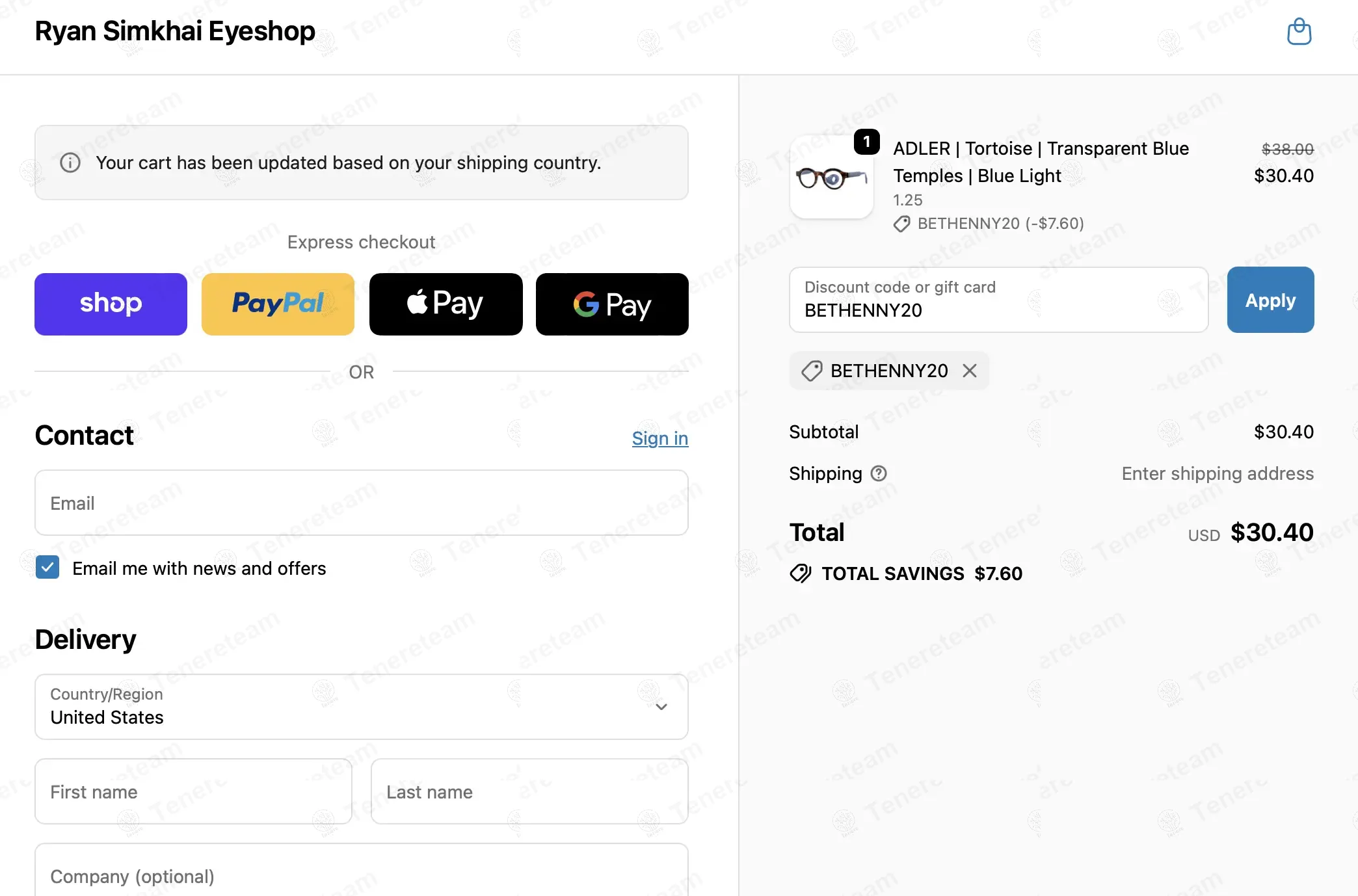 Ryan Simkhai Eyeshop coupon code: 20% off with BETHENNY20. Tested and valid as 7 months ago.