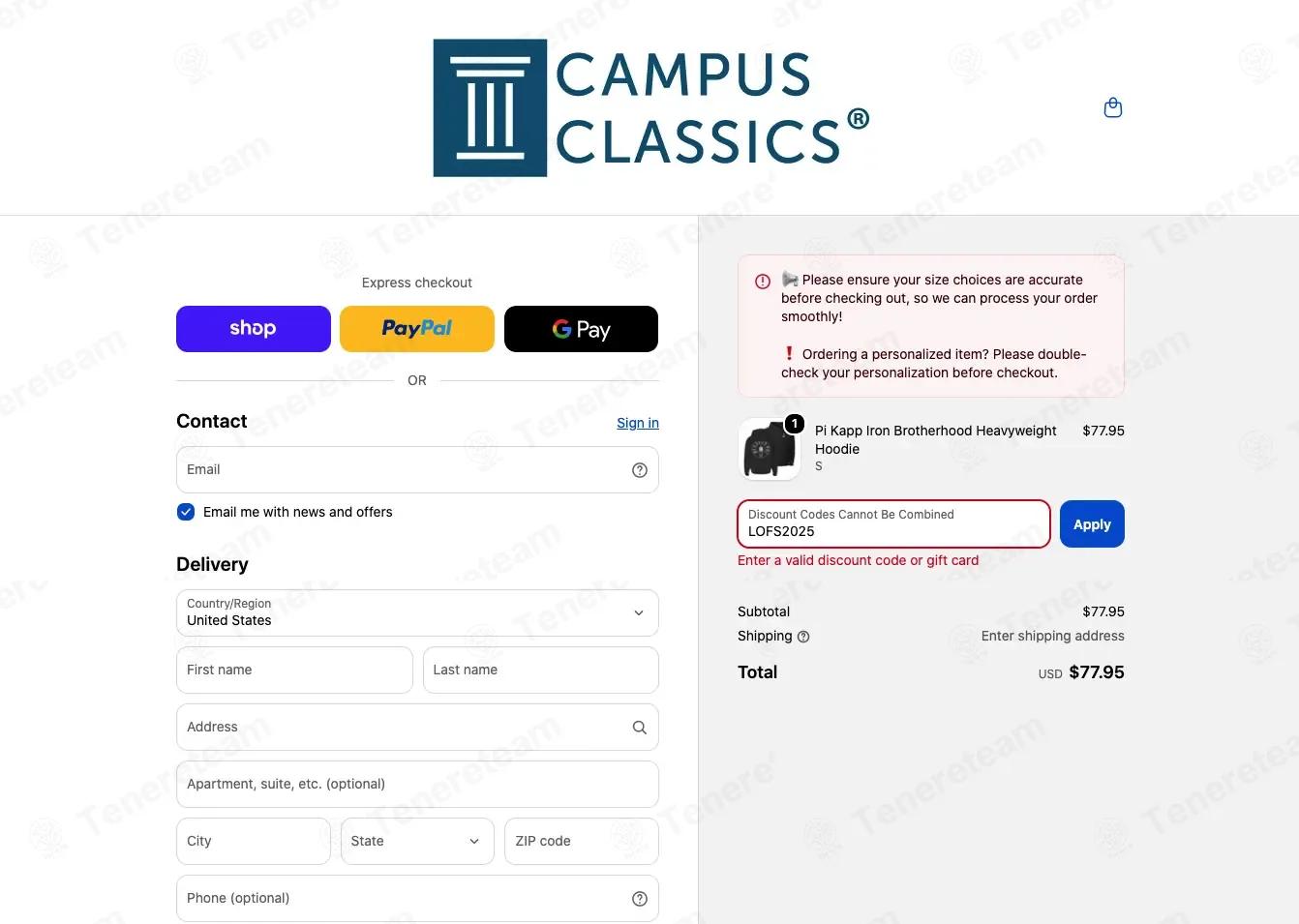 Campus-Classics.com coupon code: Sale off with LOFS2025. Tested and valid as 2 months ago.
