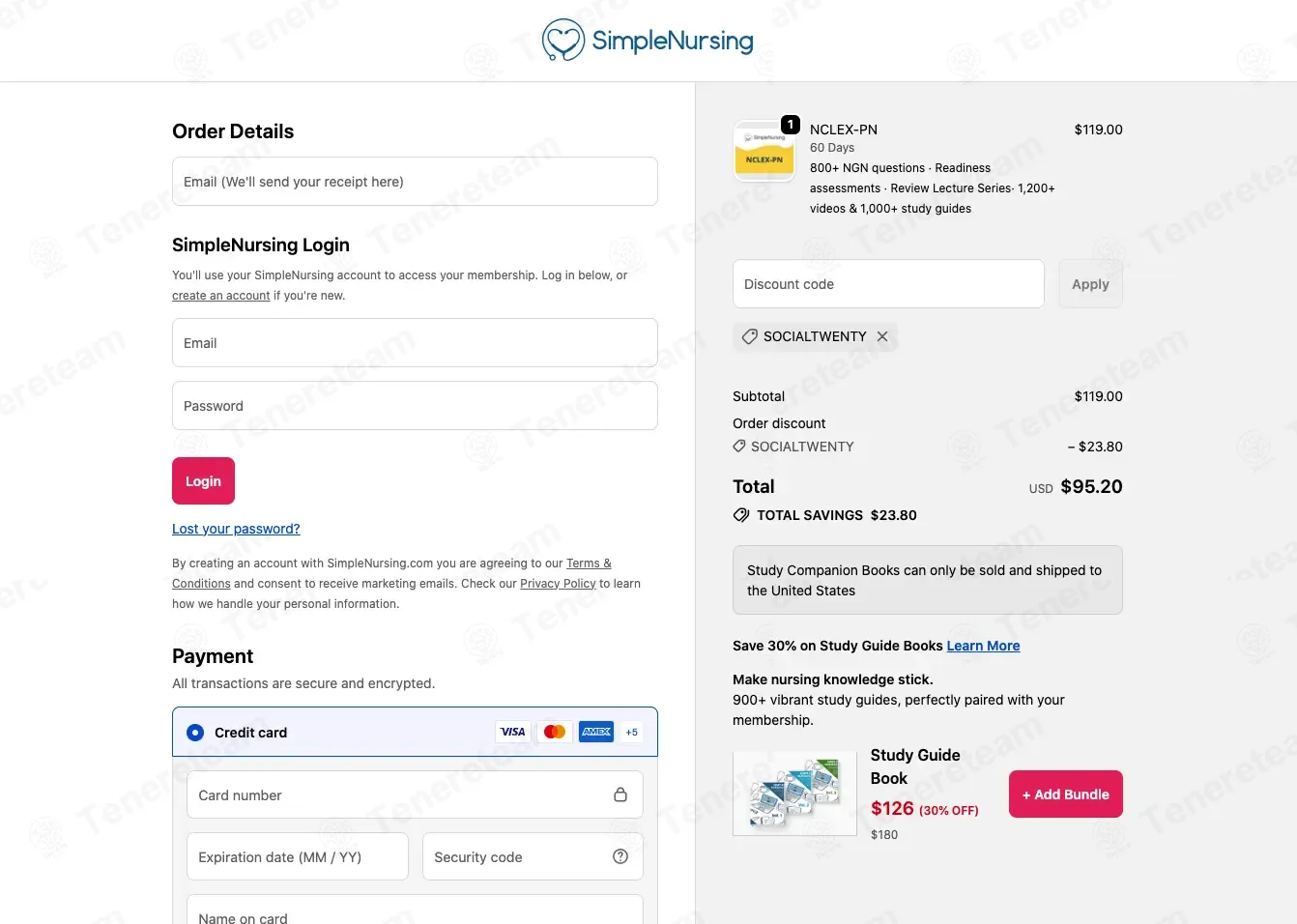 Simple Nursing coupon code: 20% off with SOCIALTWENTY. Tested and valid as 1 week ago.
