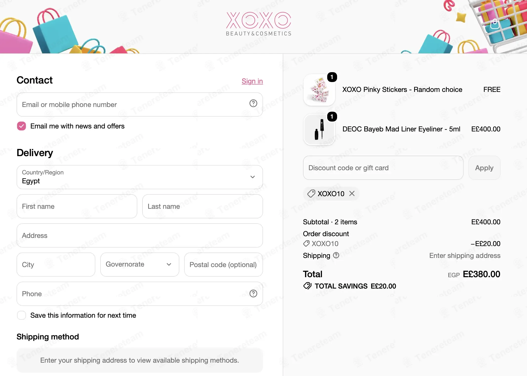 XOXO Beauty & Cosmetics coupon code: 5% off with xoxo10. Tested and valid as 2 weeks ago.