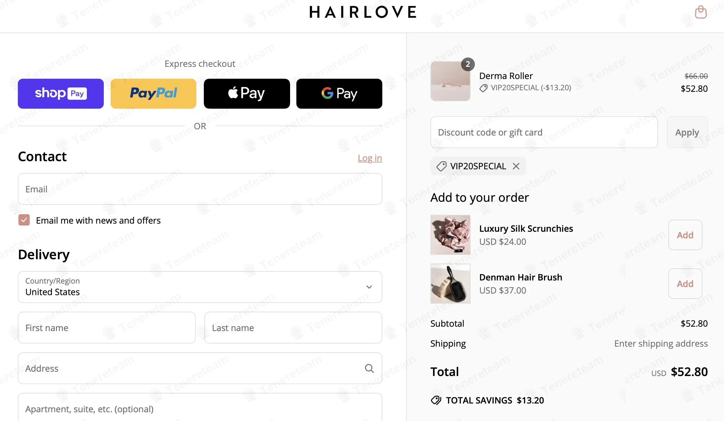 HAIRLOVE coupon code: 20% off with VIP20SPECIAL1. Tested and valid as 8 months ago.