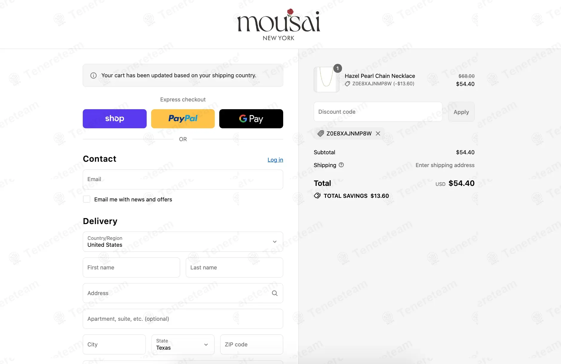 Mousai Jewelry coupon code: 20% off with Z0E8XAJNMP8W. Tested and valid as 10 months ago.