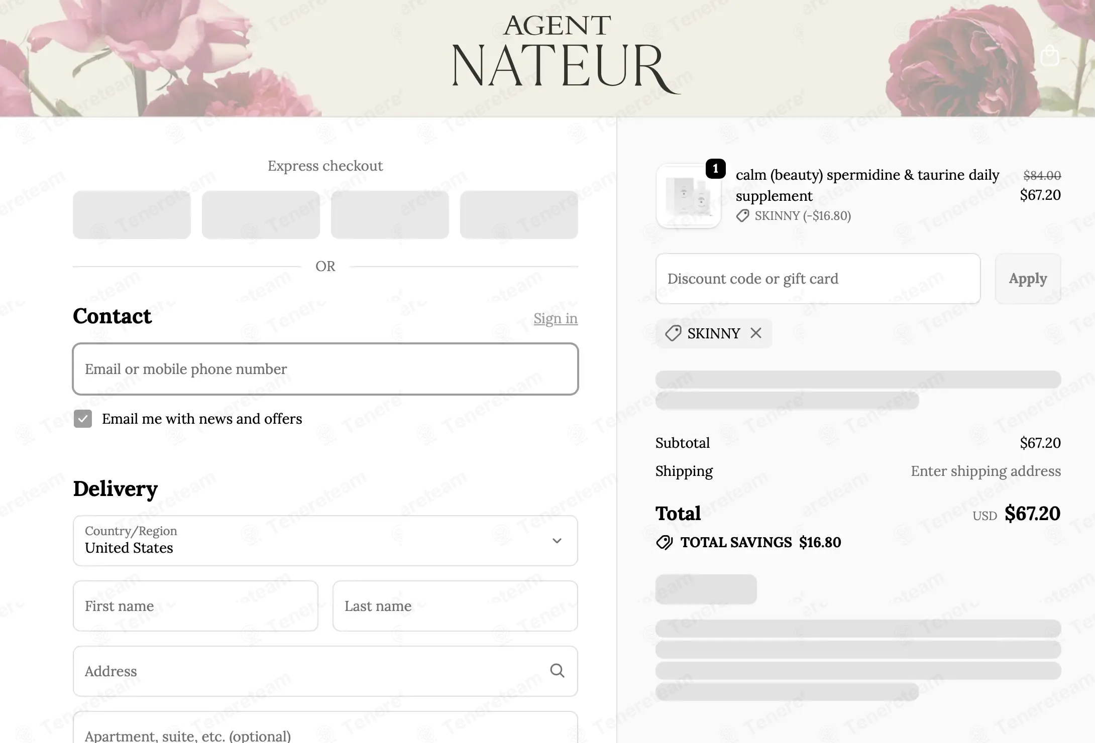 Agent Nateur coupon code: 15% off with SKINNY. Tested and valid as 7 months ago.