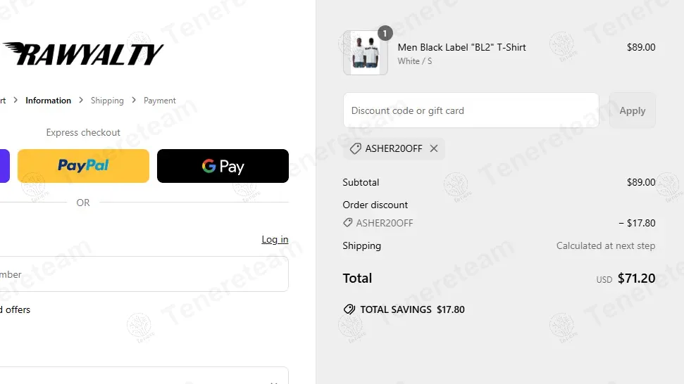 Rawyalty Clothing coupon code: 20% off with ASHER20OFF. Tested and valid as 11 months ago.