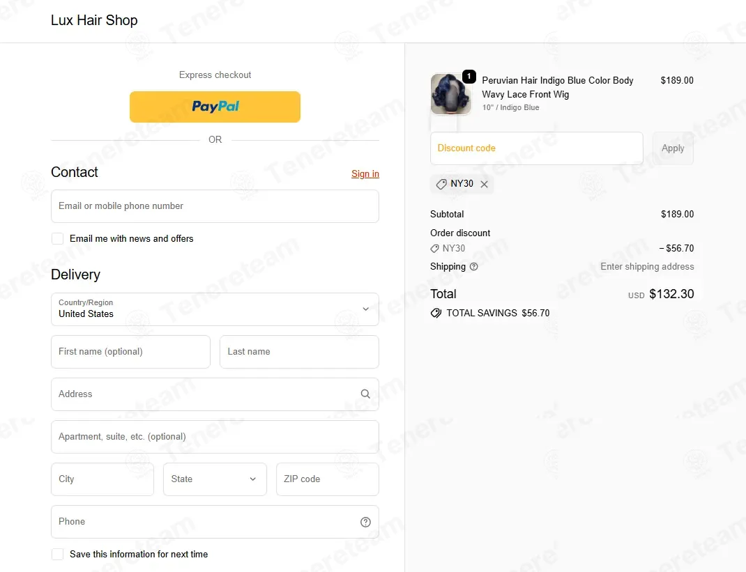 Lux Hair Shop coupon code: 30% off with NY30. Tested and valid as 9 months ago.