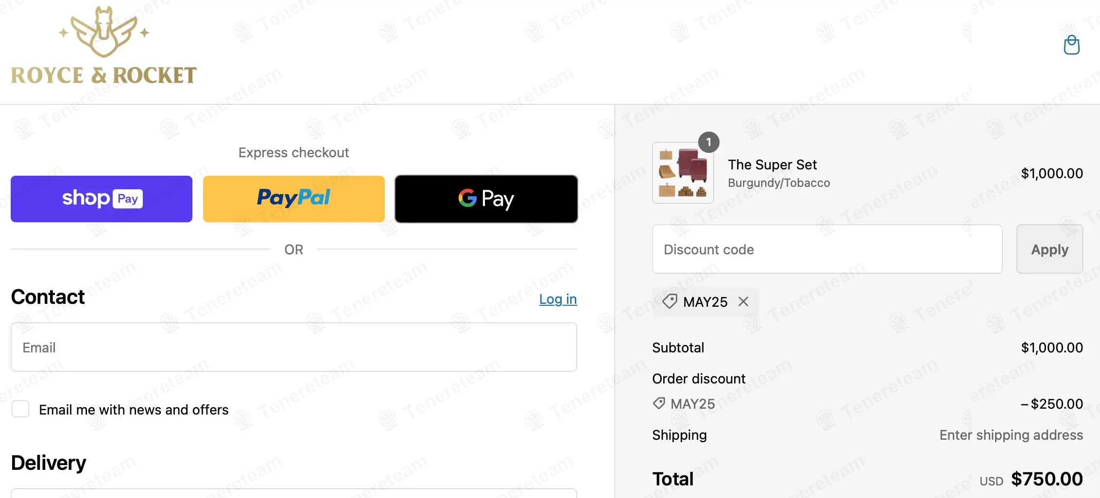 Royce and Rocket coupon code: 25% off with May25. Tested and valid as 1 year ago.