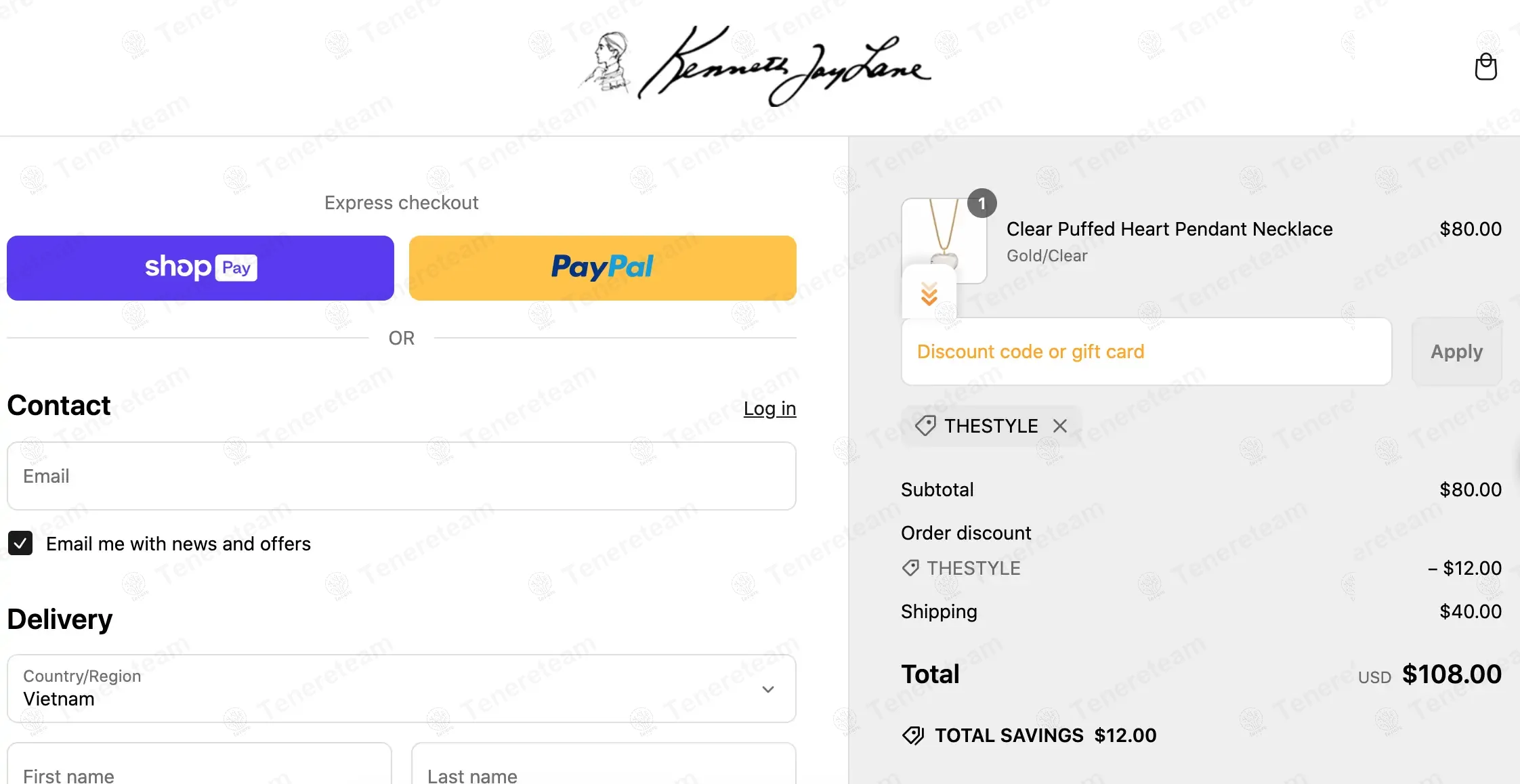 Kenneth Jay Lane coupon code: 15% off with THESTYLE. Tested and valid as 1 year ago.