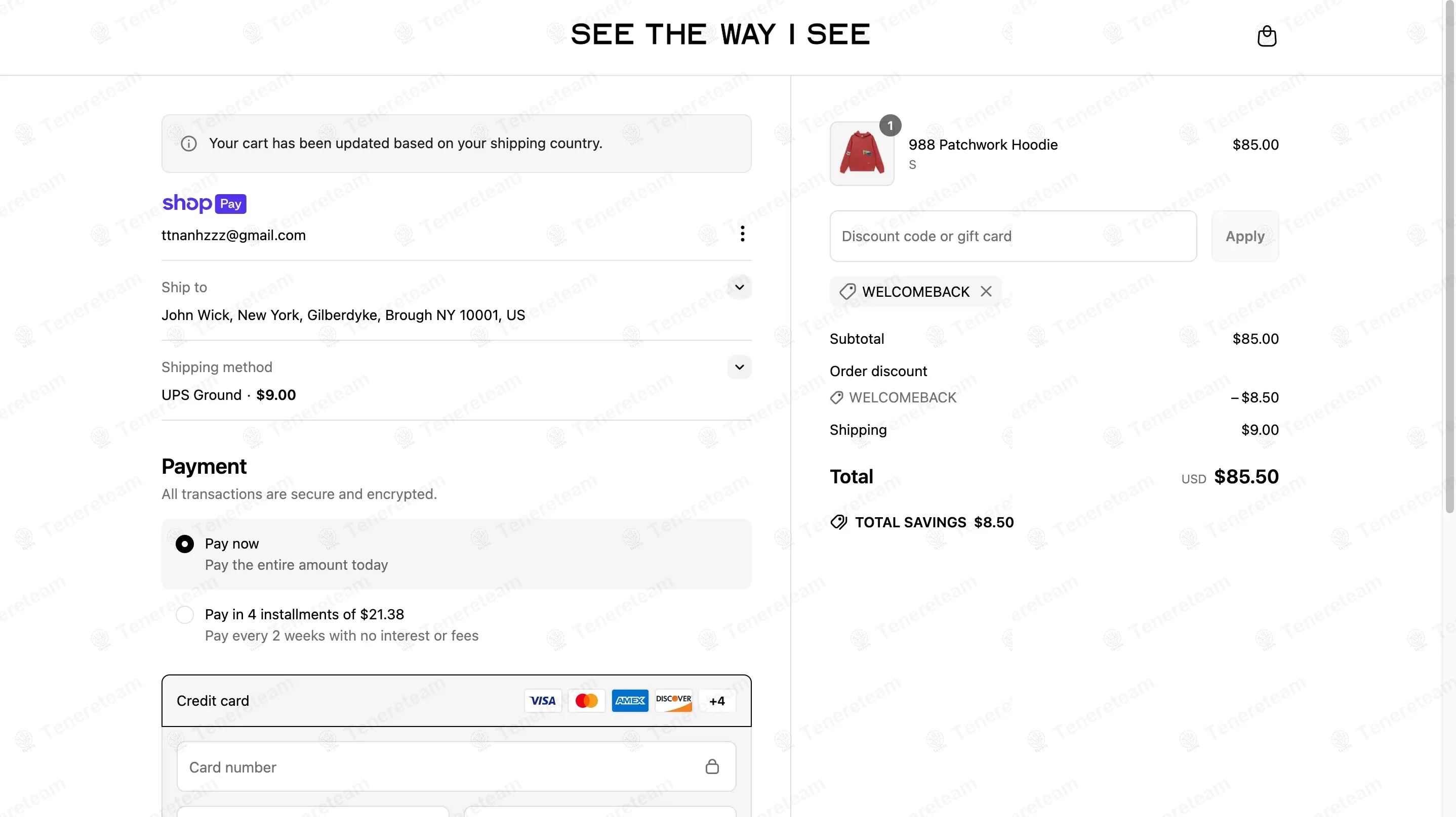 SEE THE WAY I SEE coupon code: 10% off with WELCOMEBACK. Tested and valid as 1 year ago.