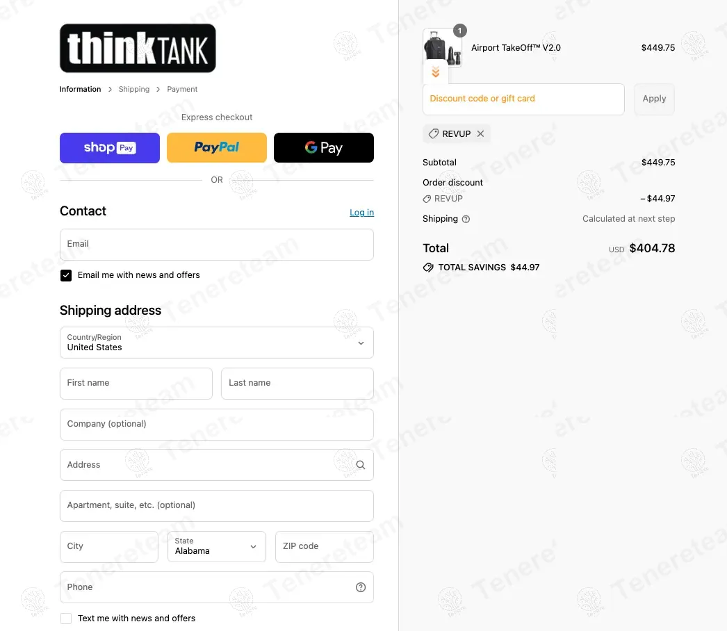 Think Tank Photo coupon code: 10% off with REVUP. Tested and valid as 10 months ago.