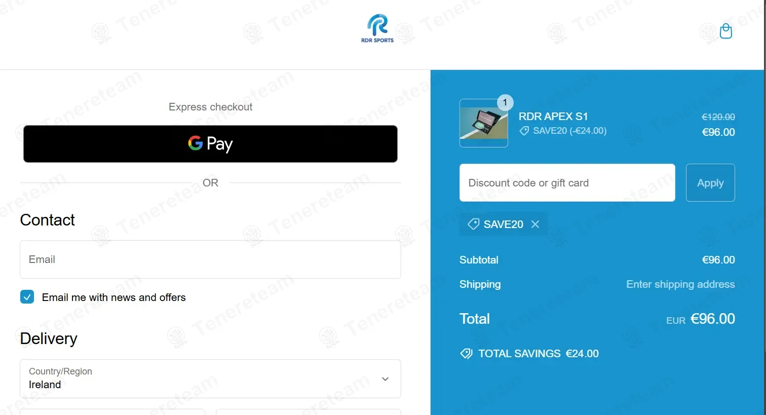 RDR Sports coupon code: 20% off with save20. Tested and valid as 1 year ago.