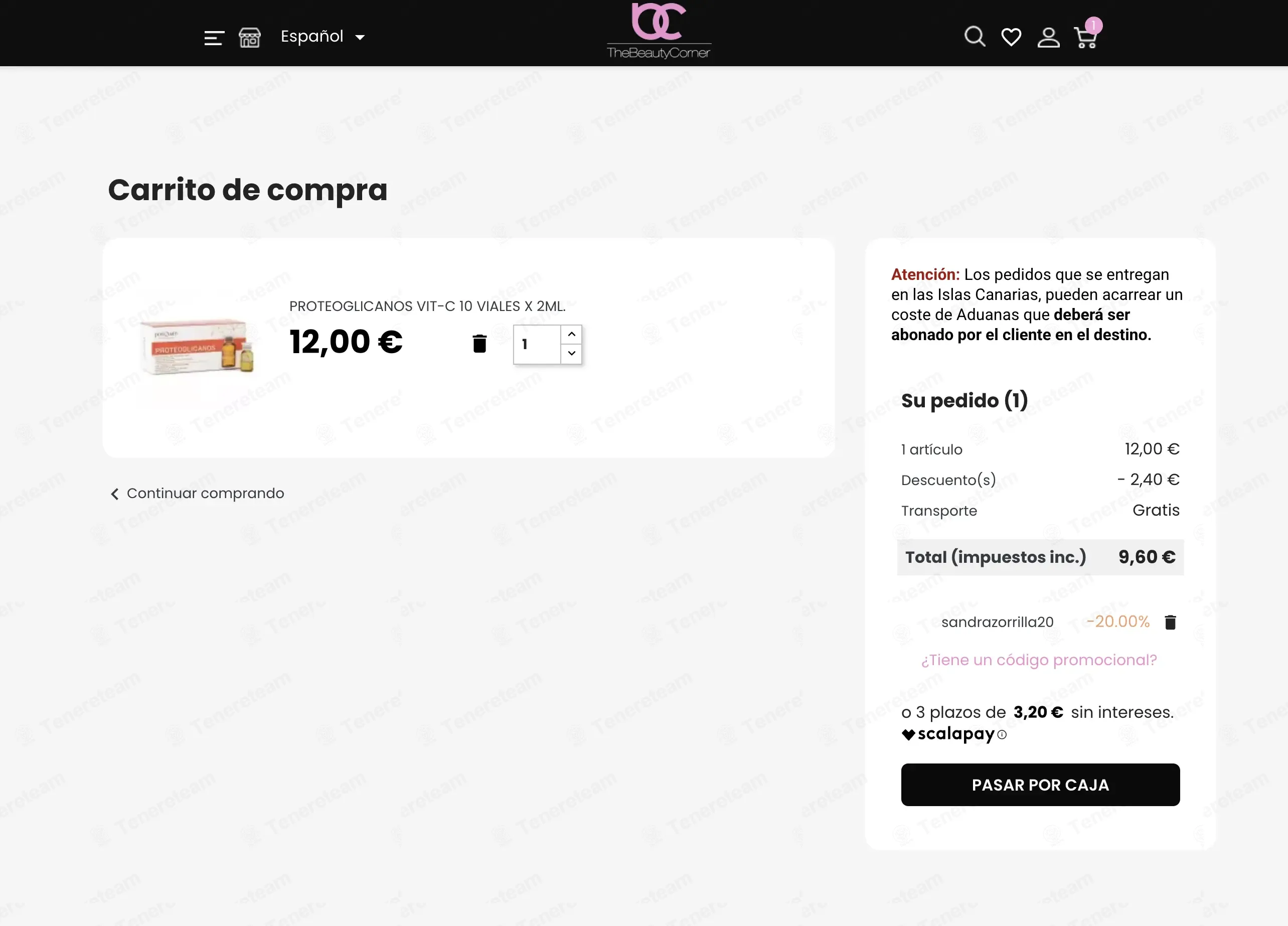 The Beauty Corner EU coupon code: 20% off with sandrazorrilla20. Tested and valid as 3 weeks ago.