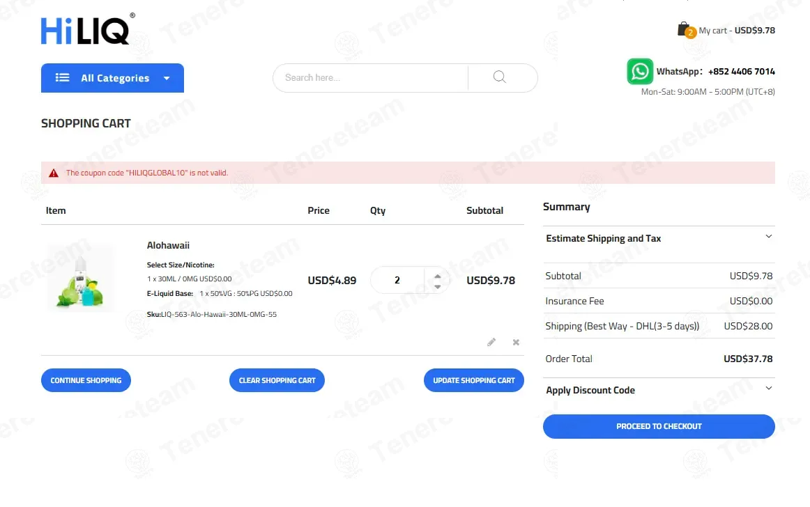 HiLIQ apply coupon code