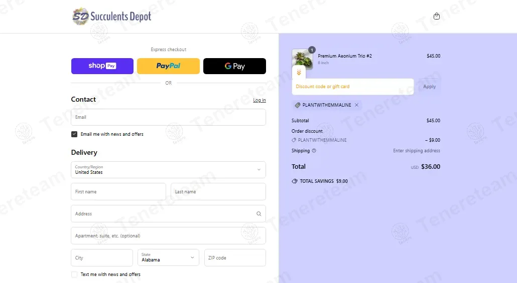 Succulents Depot coupon code: 20% off with Plantwithemmaline. Tested and valid as 1 year ago.