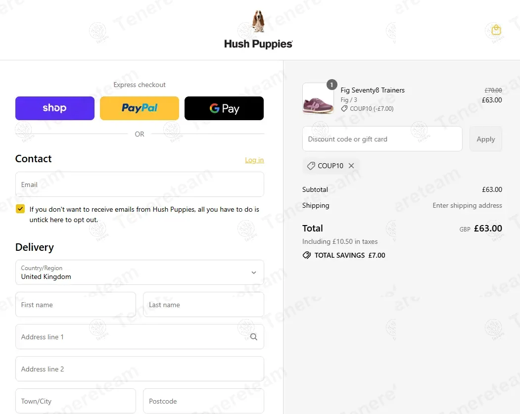 Hush Puppies UK coupon code: 10% off with COUP10. Tested and valid as 9 months ago.