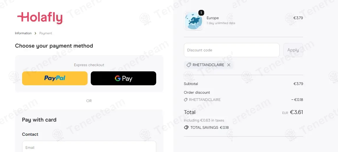Holafly coupon code: 5% off with RHETTANDCLAIRE. Tested and valid as 8 months ago.