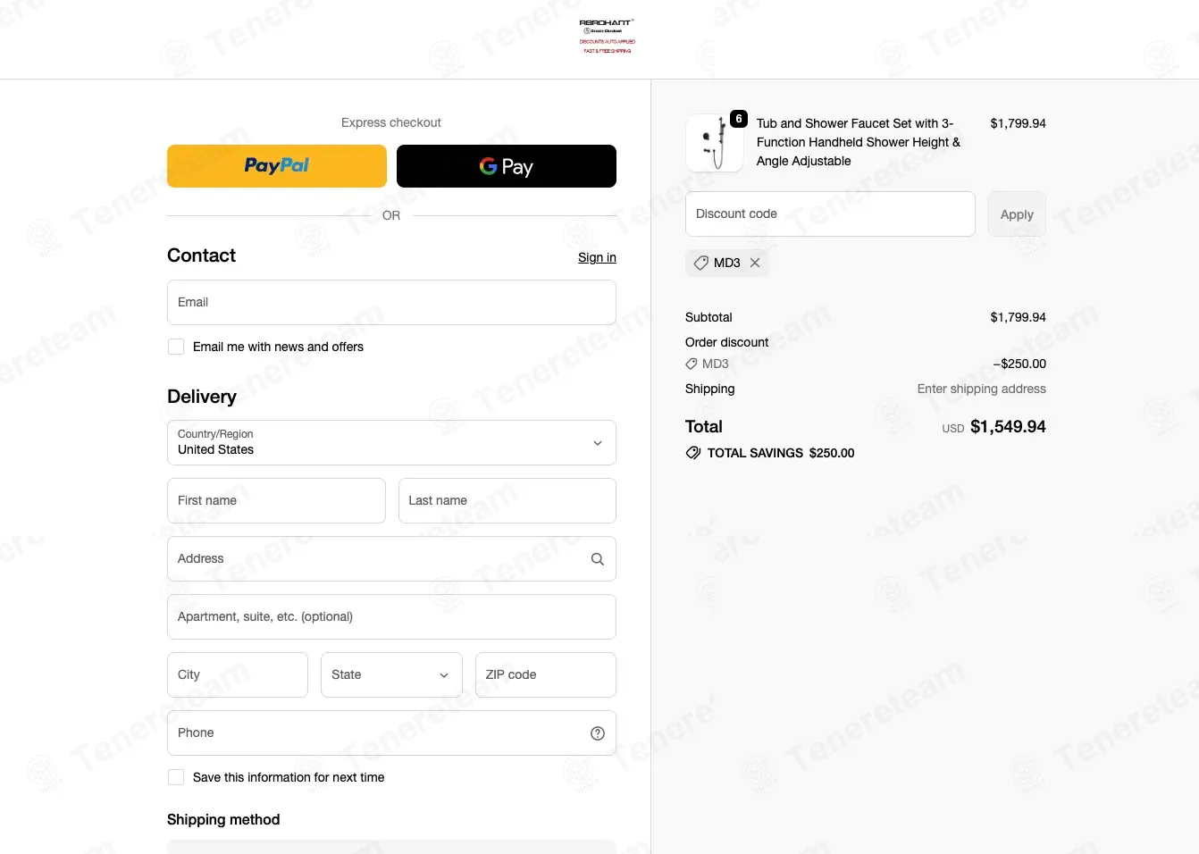 Rbrohant coupon code: $250 off with MD3. Tested and valid as 4 weeks ago.