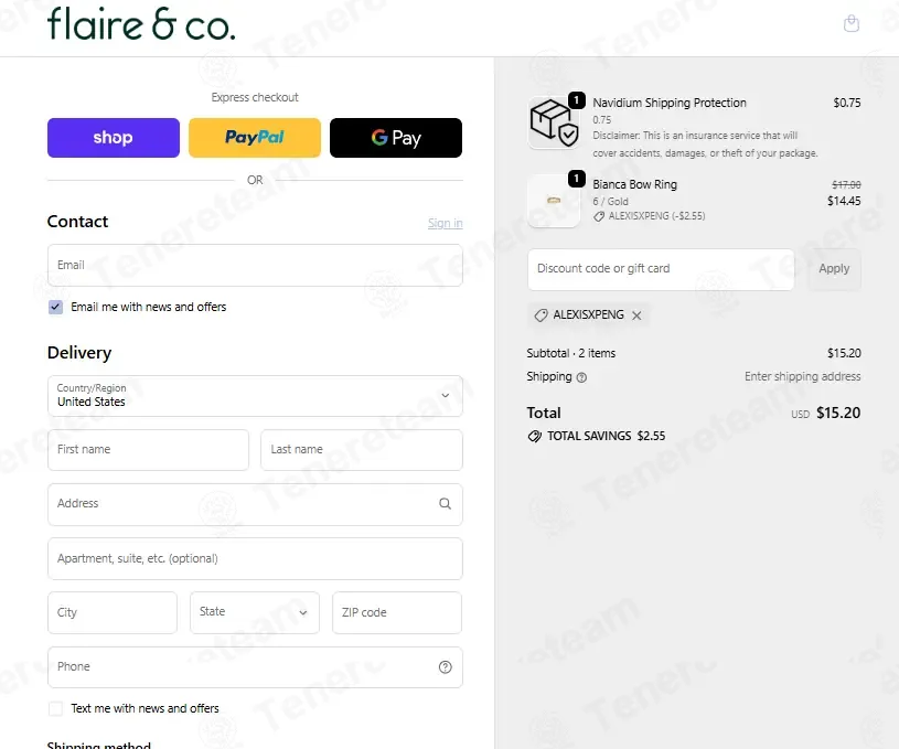 Flaire Accessories coupon code: 15% off with ALEXISXPENG. Tested and valid as 3 months ago.