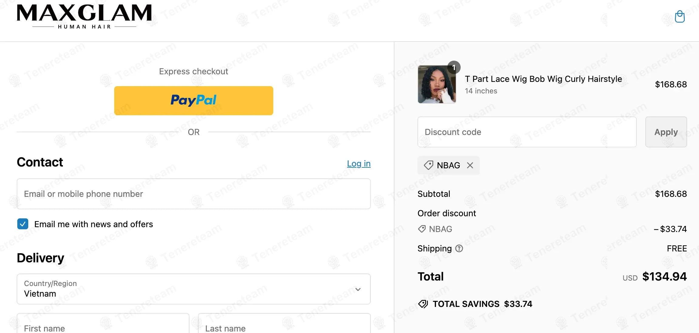 Maxglam Hair coupon code: 20% off with NBAG. Tested and valid as 1 year ago.