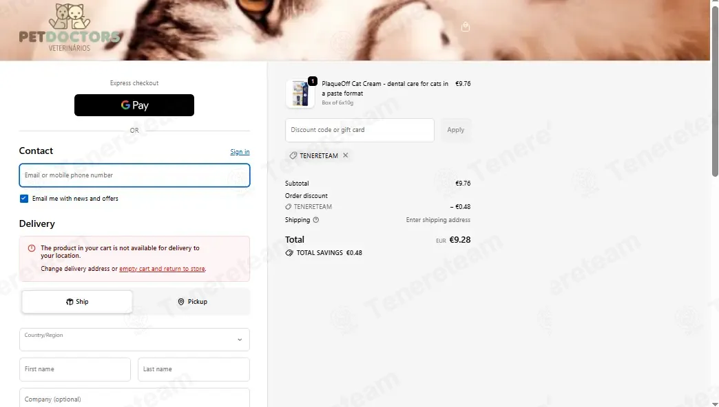 PetDoctors Loja Online coupon code: 5% off with tenereteam. Tested and valid as 1 month ago.