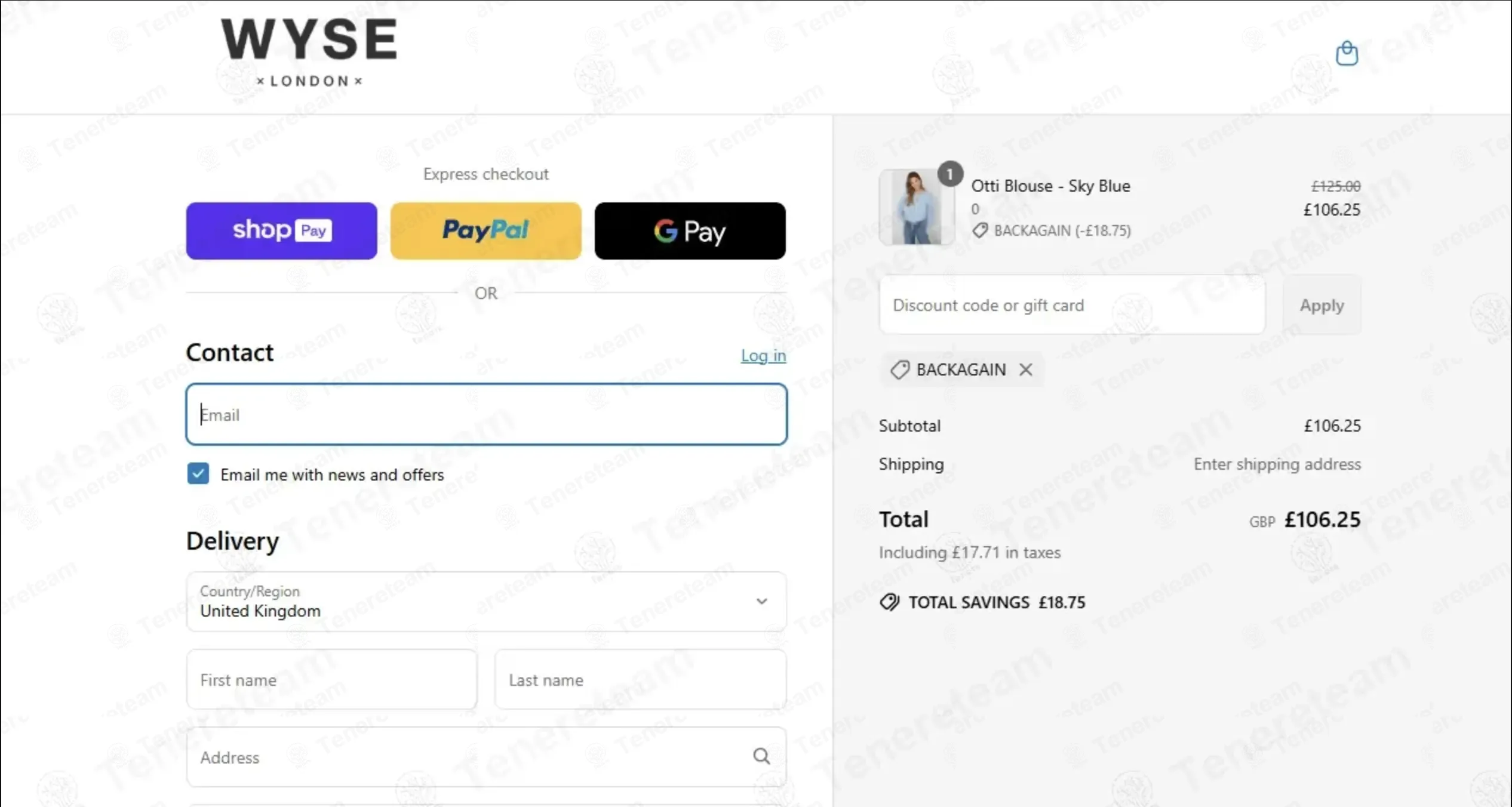 WYSE London coupon code: 15% off with BACKAGAIN. Tested and valid as 8 hours ago.