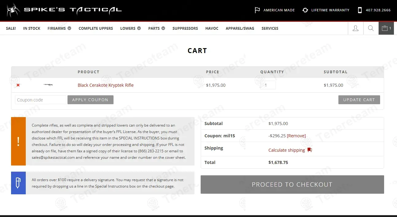 Spikes Tactical coupon code: 15% off with MIL1. Tested and valid as 6 days ago.