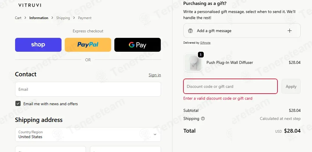 Vitruvi coupon code: 15% off with FRESHAIR15. Tested and valid as 1 week ago.