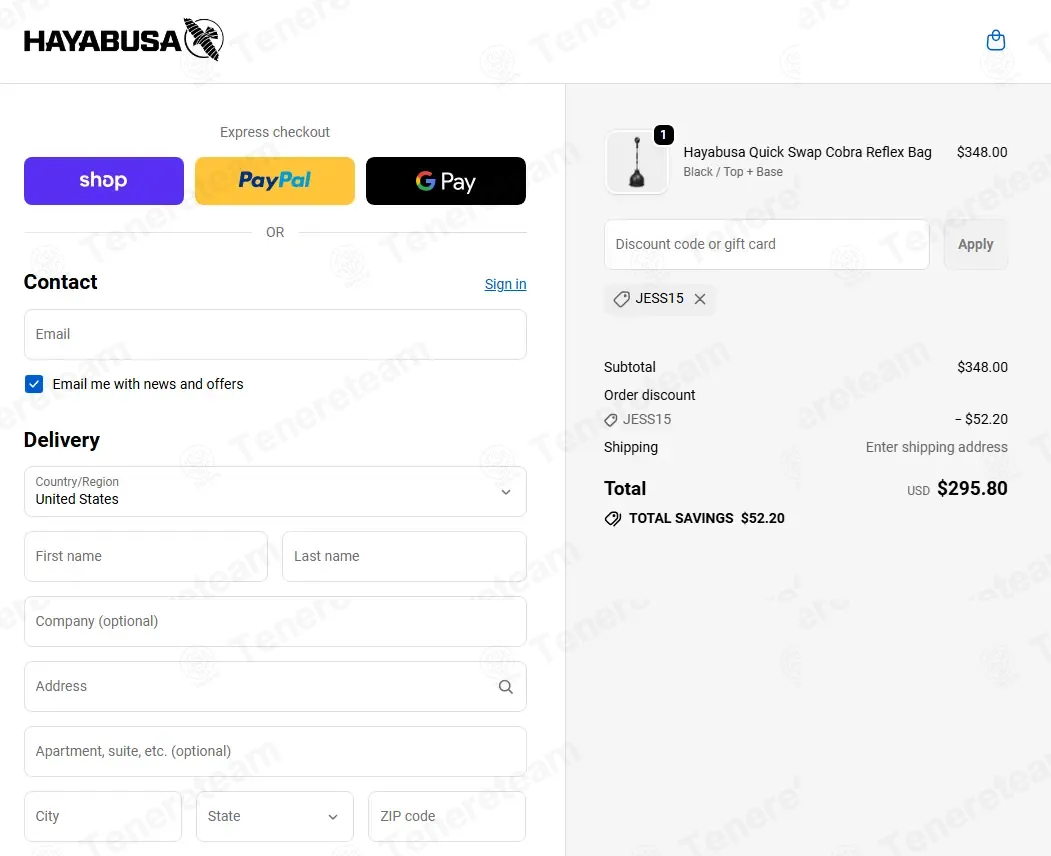Hayabusa Fight coupon code: 15% off with JESS15. Tested and valid as 2 weeks ago.