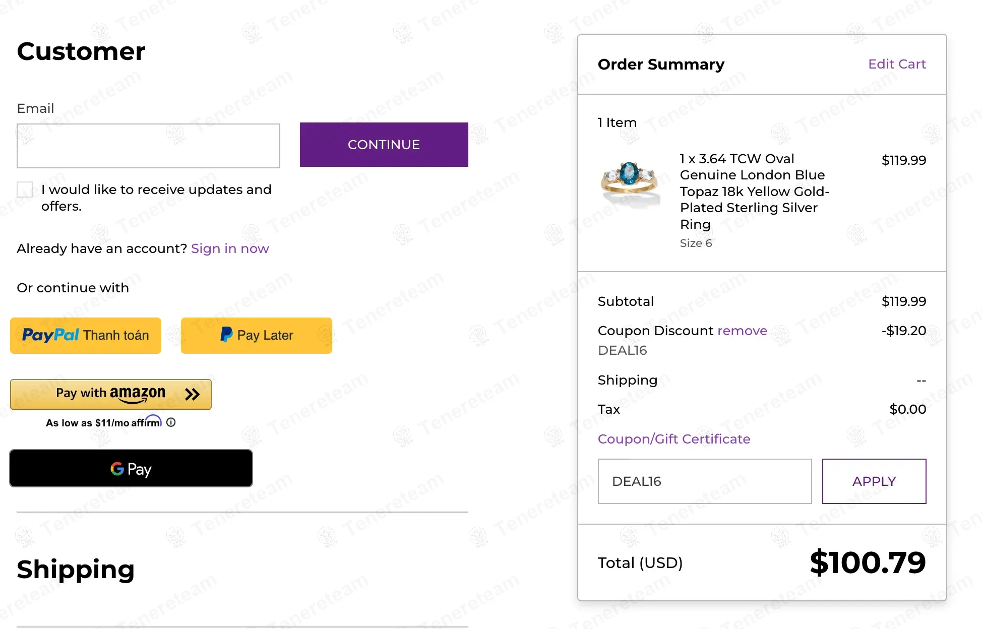 Palm Beach Jewelry coupon code: 16% off with DEAL16. Tested and valid as 1 year ago.